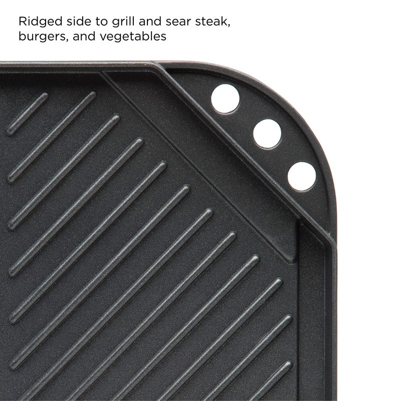 Ecolution Reversible Grill/Griddle Pan, Non-Stick, Dishwasher Safe, Double Burner Family Griddle Grill Pan Cookware, Cast Aluminum, 19.5-Inch x 11-Inch - Image 2