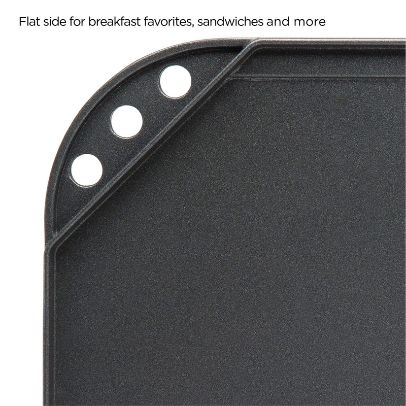 Ecolution Reversible Grill/Griddle Pan, Non-Stick, Dishwasher Safe, Double Burner Family Griddle Grill Pan Cookware, Cast Aluminum, 19.5-Inch x 11-Inch - Image 3