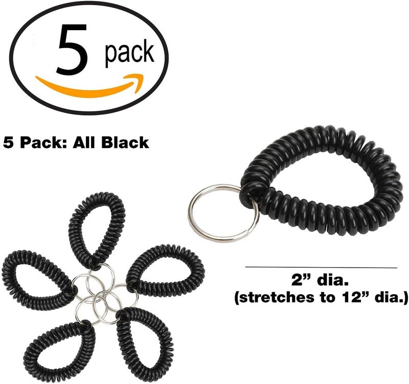Lucky Line Key Chain Pack of 5 - Black Polyurethane - Image 2