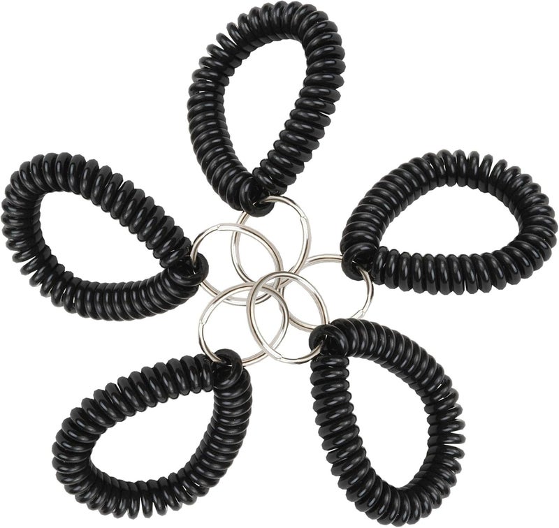 Lucky Line Key Chain Pack of 5 - Black Polyurethane - Image 1