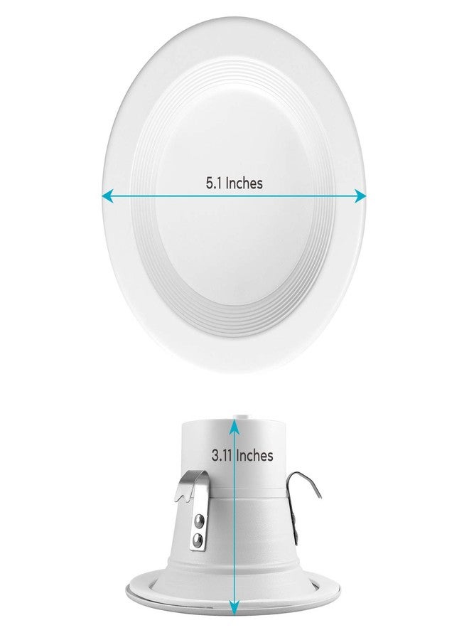 LUXRITE 4 Inch LED Recessed Can Lights, 10W=60W, CCT Color Selectable 2700K | 3000K | 3500K | 4000K | 5000K, Dimmable Retrofit Downlights, 750 Lumens, Energy Star, Wet Rated, Baffle Trim (4 Pack) - Image 3