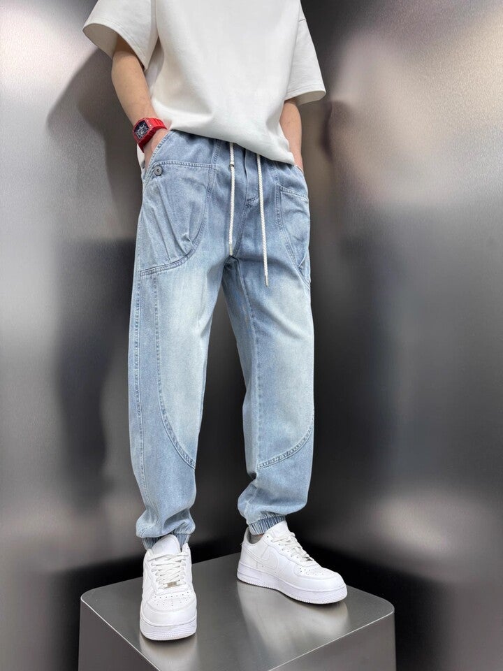 Unisex Classic Denim Jeans Loose Fit Daily Outdoor Wear - Image 2