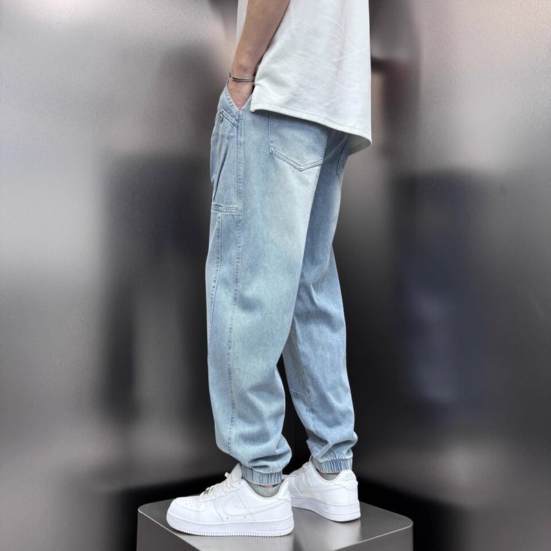 Unisex Classic Denim Jeans Loose Fit Daily Outdoor Wear - Image 3