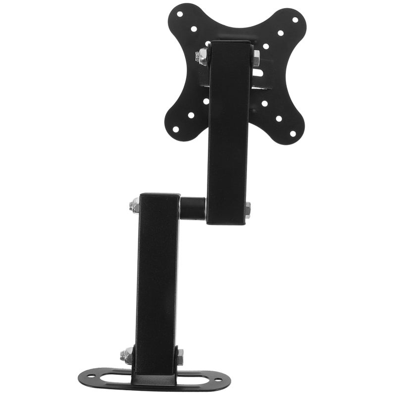 Adjustable TV Monitor Stand Wall Mount Bracket with Swivel Headrest Black - Image 2