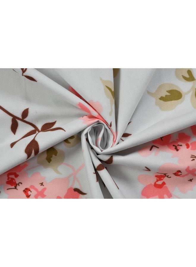 BSB HOME Premium Cotton All Round Elastic Fitted Bedsheets For Double Bed With 2 King Size Pillow Covers 220 Tc Supersoft|Wrinkel Free Bed Cover Size-72 X 78 +10 Inches|Pink Flower & Aqua| TC - 220 - Image 4