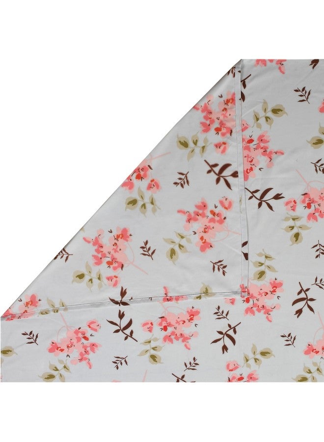 BSB HOME Premium Cotton All Round Elastic Fitted Bedsheets For Double Bed With 2 King Size Pillow Covers 220 Tc Supersoft|Wrinkel Free Bed Cover Size-72 X 78 +10 Inches|Pink Flower & Aqua| TC - 220 - Image 2