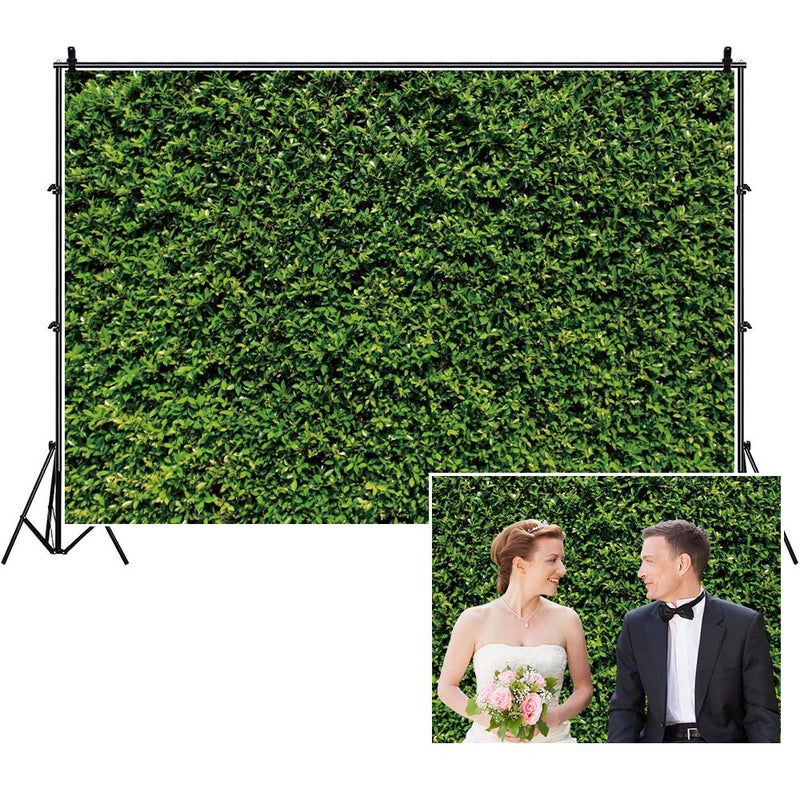 Nature Grass Wall Photography BackdropYeele 10x8ft Spring Green Leaves Greenery BackdropBirthday Wedding Party Banner Outdoorsy Theme Home Decor Newborn Baby Shower Seamless Photo Shoot Props