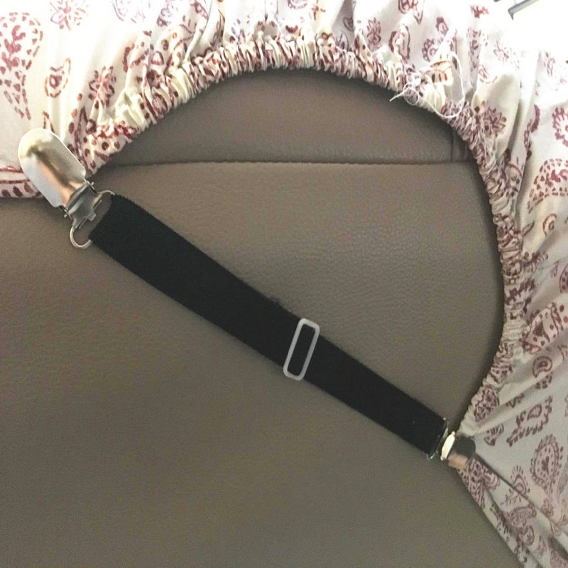 BBDOU Bed Sheet Clips Straps Sheet Holder Mattress Clips, 4 Pcs Adjustable Elastic Bed Sheet Grippers Straps Suspender Fasteners Holder - Image 5
