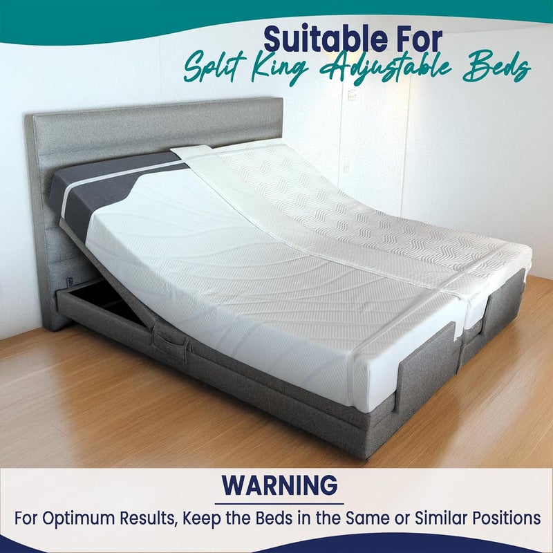 EPHEDORA 10" Extra Wide Bed Bridge Twin to King Converter Kit - Split King Gap Filler for Adjustable Bed - Mattress Connector & Gap Filler for Bed - 25D Memory Foam - Image 3