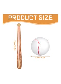 SYOSI 3 PCS Inflatable Baseball Set, 11-inch Inflatable Ball Baseball Bat Ball Baseball Baseball Bat Inflates Kids Baseball Party Favors for Pool Beach, Fun Sports Game Birthday Decor  - Image 4