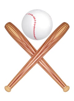 SYOSI 3 PCS Inflatable Baseball Set, 11-inch Inflatable Ball Baseball Bat Ball Baseball Baseball Bat Inflates Kids Baseball Party Favors for Pool Beach, Fun Sports Game Birthday Decor  - Image 1
