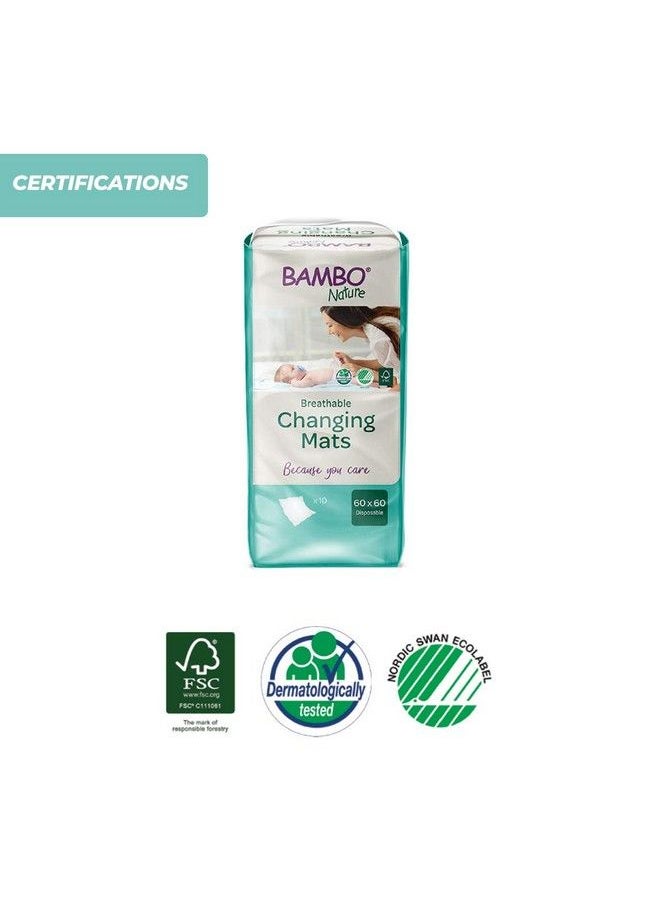 BAMBO NATURE Eco Friendly And Soft Disposable Diaper Changing Mat (60Cm X 60Cm) Pack Of 10  - Image 4