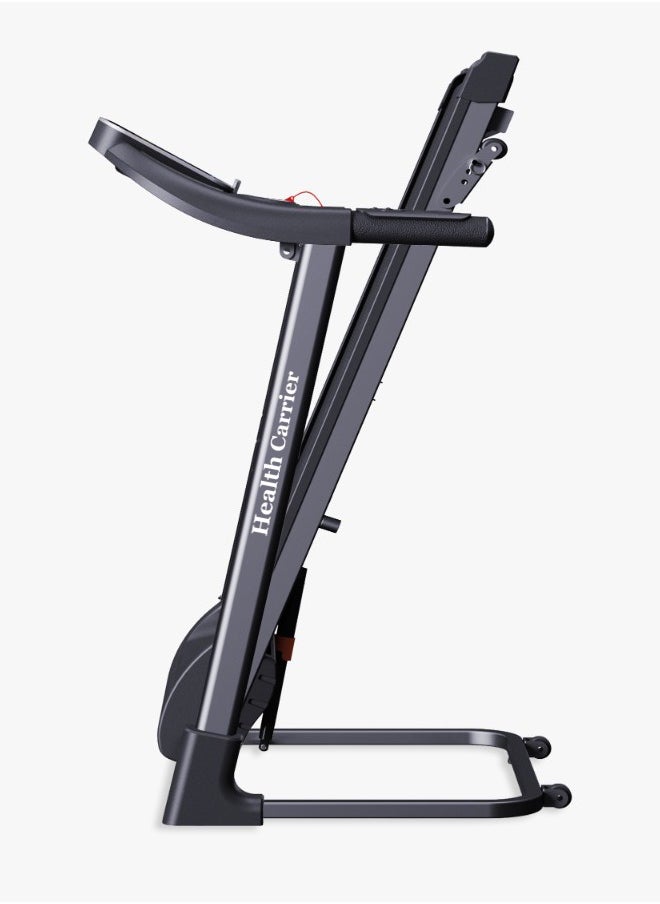 Health Carrier - 1.75HP Brushless Motor Treadmill For Gym and Home Use | Air Cylinder Folding | Max Speed 12km/h | Large Running Surface | Heart Rate | Hand Pulse | MP3 & Speakers | Max User Weight 110KG, HC-T502M - Image 1