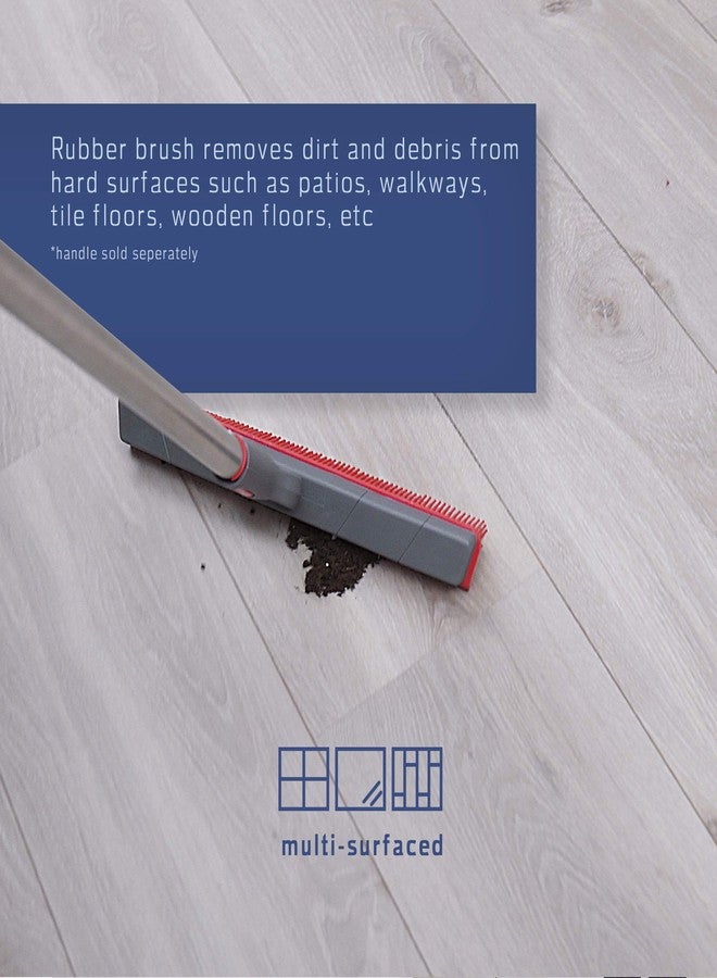FAYINA Premium Rubber Floor Brush with Squeegee for Carpets & All Surfaces - Pet Hair Remover - 11.5 Inches (Attachment Only) - Image 3