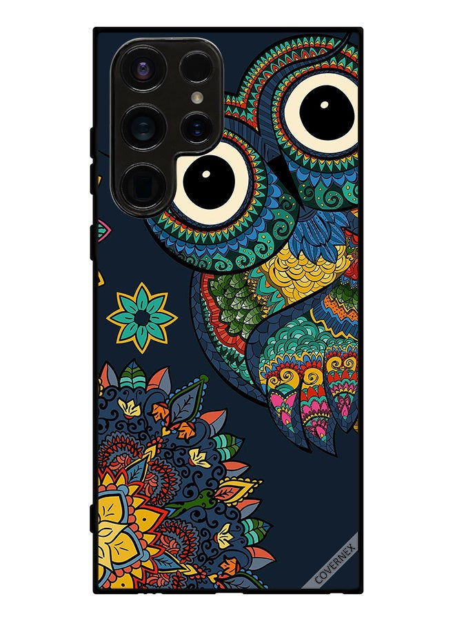 Covernex Protective Case Cover For Samsung Galaxy S23 Ultra Floral Owl - Image 1