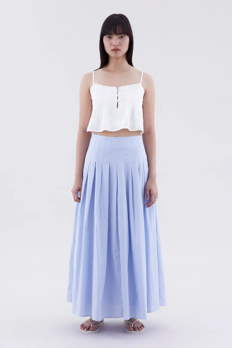 Fania Pleated Full Skirt