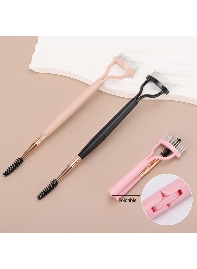 LoveBB 3 Pack Eyelash Comb Separator with Spoolie, Arc Designed Mascara Comb Dual Head Lash Separator Tool for Eyelash Extensions and Eyebrows (Black, Pink) - Image 4