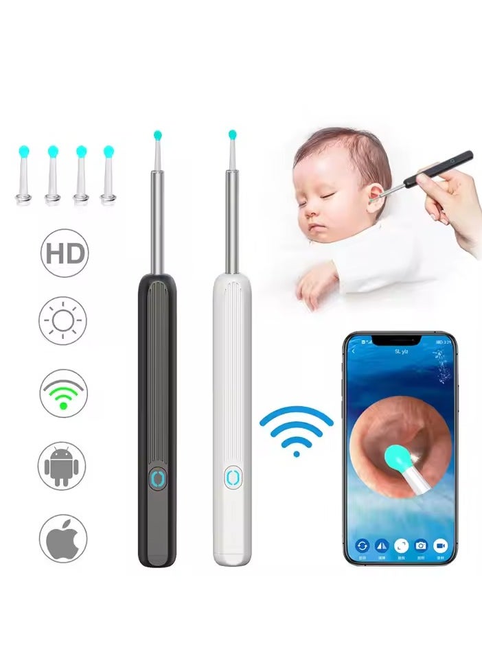 Generic Ear Wax Removal Kit -Visible Ear Wax Remover with Camera,Otoscope with Light, Ear Cleaner with 8 Ear Pickers+6 Ear Scoops, Wireless Ear Wax Remover for iOS, Android Phones,WiFi visual otoscope Ear Wax  - Image 3