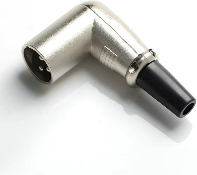 MADOWL 90 Degree XLR Cable, 3 Pin Microphone Elbow, Pro Audio DJ XLR Male Connectors (2 Packs) - Image 2