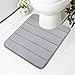 Buganda Memory Foam Contour Toilet Bath Rug, U-Shaped Non Slip Absorbent Thick Soft Washable Bathroom Rugs, Floor - Image 2