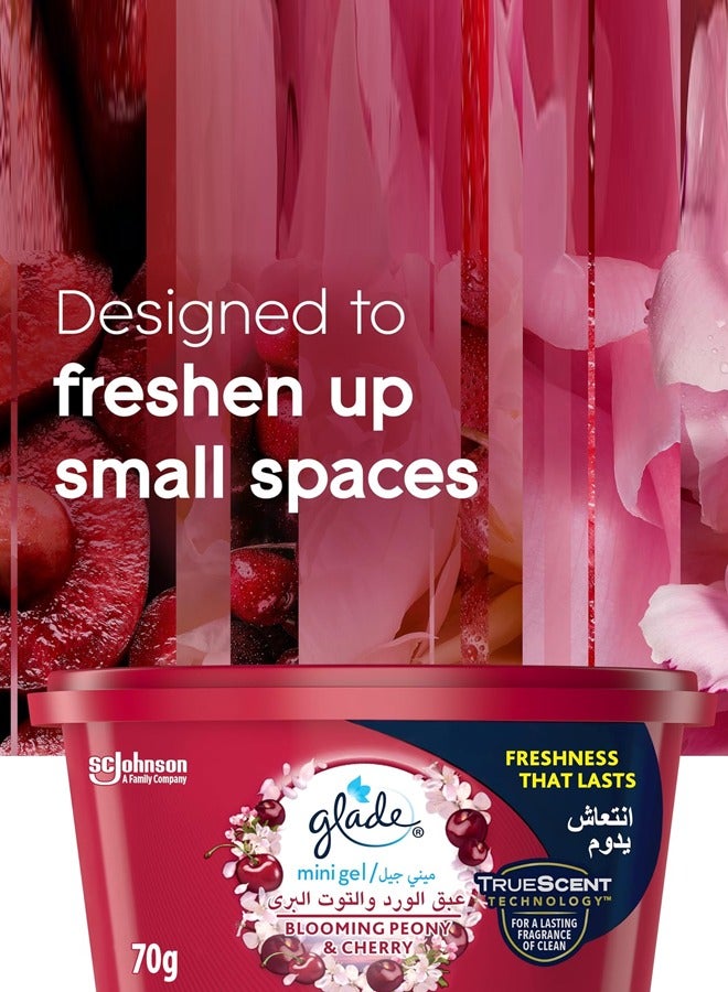 Glade Mini Gel Blooming Peony & Cherry 2x70G Pack of 2 - Image 3