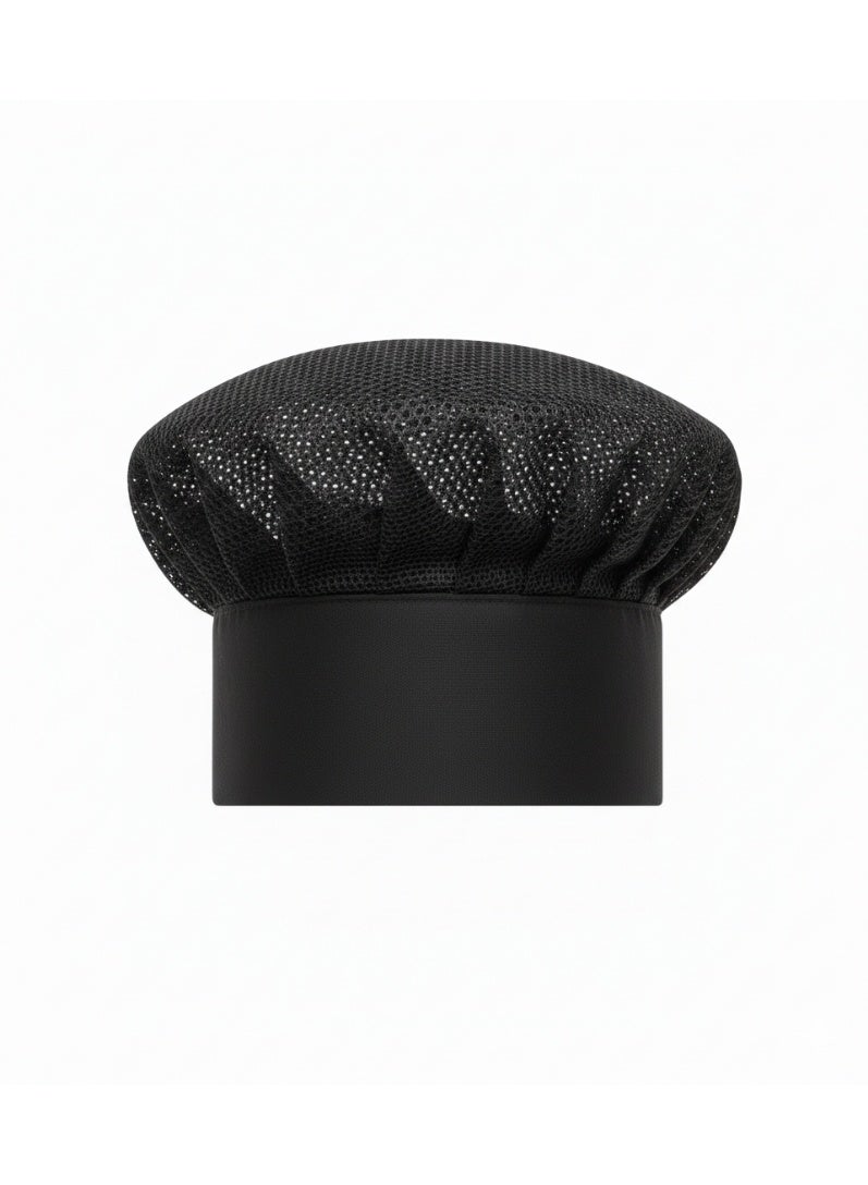 Black Mesh Chef Hat