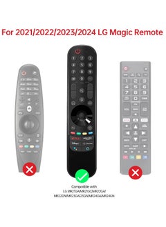 Generic Silicone Case Cover for LG AN-MR21GA Magic Remote, Shockproof Protective Cover for LG Smart TV Remote 2021, Standing Design, Skin-Friendly, Washable, Anti-Lost with Loop (Black)  - Image 2