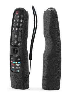 Generic Silicone Case Cover for LG AN-MR21GA Magic Remote, Shockproof Protective Cover for LG Smart TV Remote 2021, Standing Design, Skin-Friendly, Washable, Anti-Lost with Loop (Black)  - Image 1