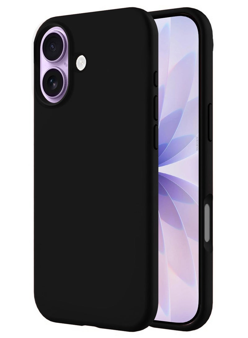 Silicone Protective Phone Case for iPhone 17 - Soft Anti-Scratch Microfiber Lining Ultra Slim Drop Protection Phone Cover - Black - Image 5