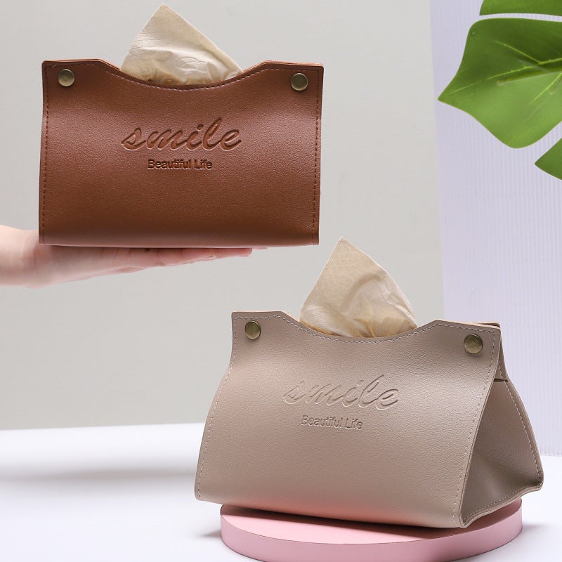 Waterproof Leather Car Tissue Holder - Image 3