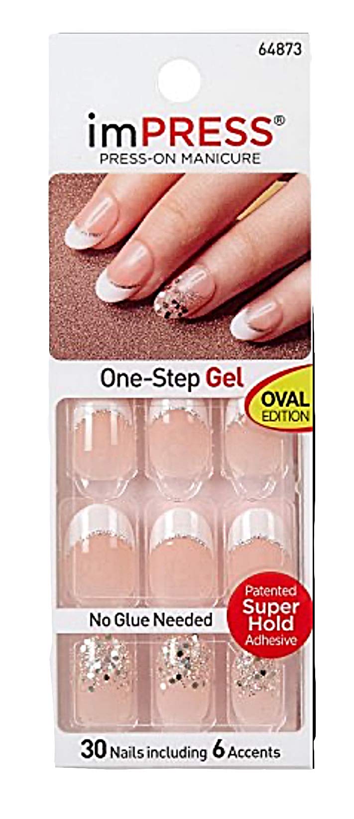 KISS imPRESS Oval Nails POP STAR by Broadway PressOn Manicure Nails
