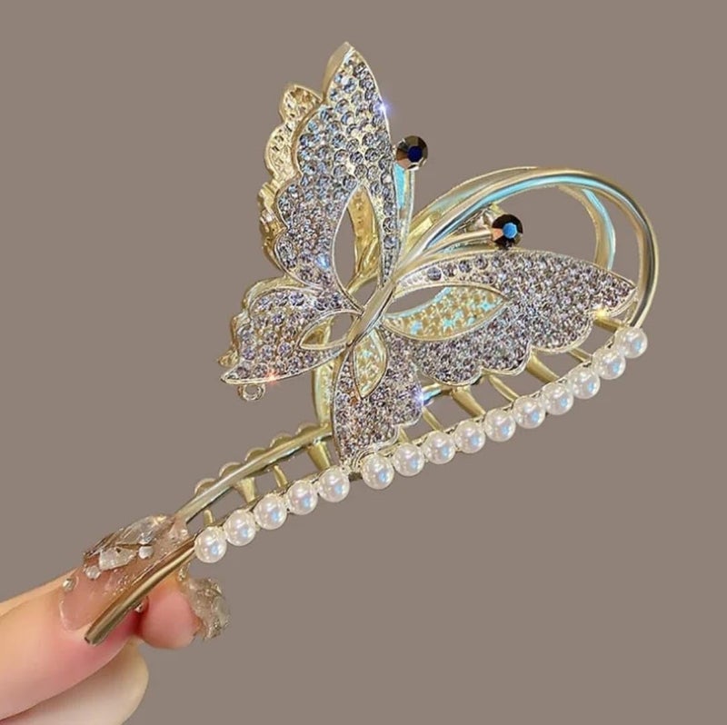 Dartler Modern Hair Clutcher For Women | Stylish Hair Claws For Girls | Premium & Fashionable Girls Hairs Accessories | Suitable In Various Occasions (Luxury Rhimestone Butterfly) - Image 4