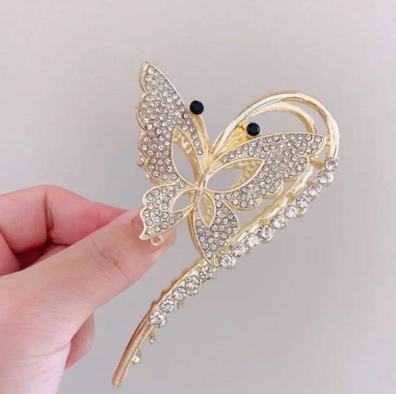 Dartler Modern Hair Clutcher For Women | Stylish Hair Claws For Girls | Premium & Fashionable Girls Hairs Accessories | Suitable In Various Occasions (Luxury Rhimestone Butterfly) - Image 5