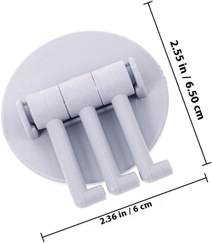10pcs Rotating Adhesive Towel Hooks Heavy Duty Plastic Wall Storage Hooks for Bathroom Bedroom Coat and Hat Hanging No Drill Nordic Blue - Image 2