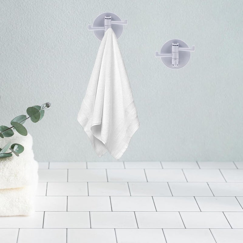 10pcs Rotating Adhesive Towel Hooks Heavy Duty Plastic Wall Storage Hooks for Bathroom Bedroom Coat and Hat Hanging No Drill Nordic Blue - Image 4