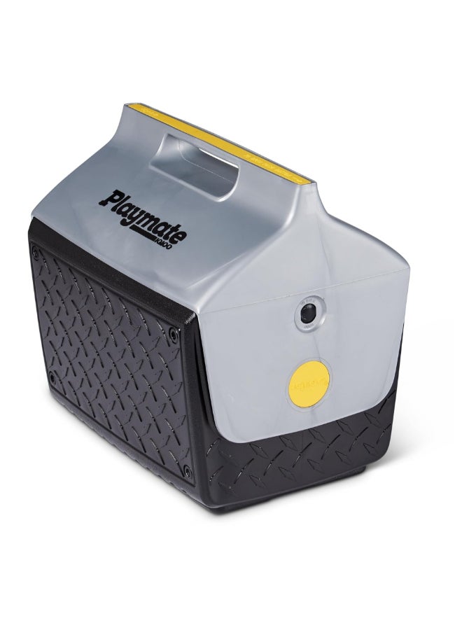 Igloo Playmate Boss Industrial Diamond Plate Design Cooler Box Black and Grey 13.24 L 9972381 - Image 4