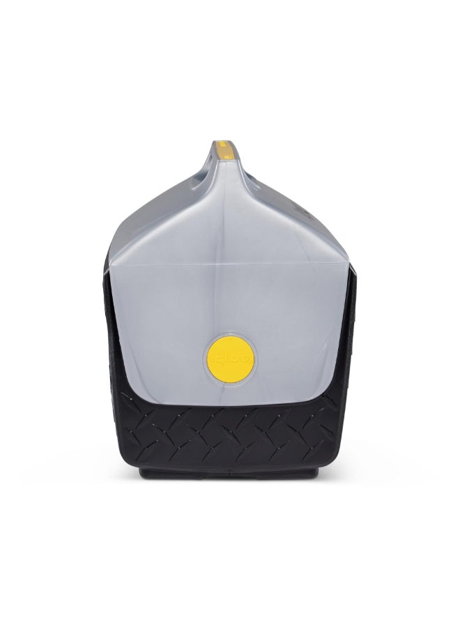 Igloo Playmate Boss Industrial Diamond Plate Design Cooler Box Black and Grey 13.24 L 9972381 - Image 2