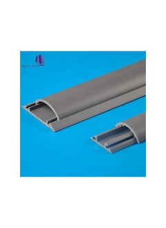Royal Apex Royal Apex 1 Meter PVC Floor Trunking With Self Adhesive Red Sticker Wall Cord Cover Cable Concealer On-Wall Wire Cover Paintable Cable Management - Pack of 2 (Grey, 10x35MM)  - Image 5