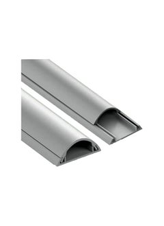 Royal Apex Royal Apex 1 Meter PVC Floor Trunking With Self Adhesive Red Sticker Wall Cord Cover Cable Concealer On-Wall Wire Cover Paintable Cable Management - Pack of 2 (Grey, 10x35MM)  - Image 3