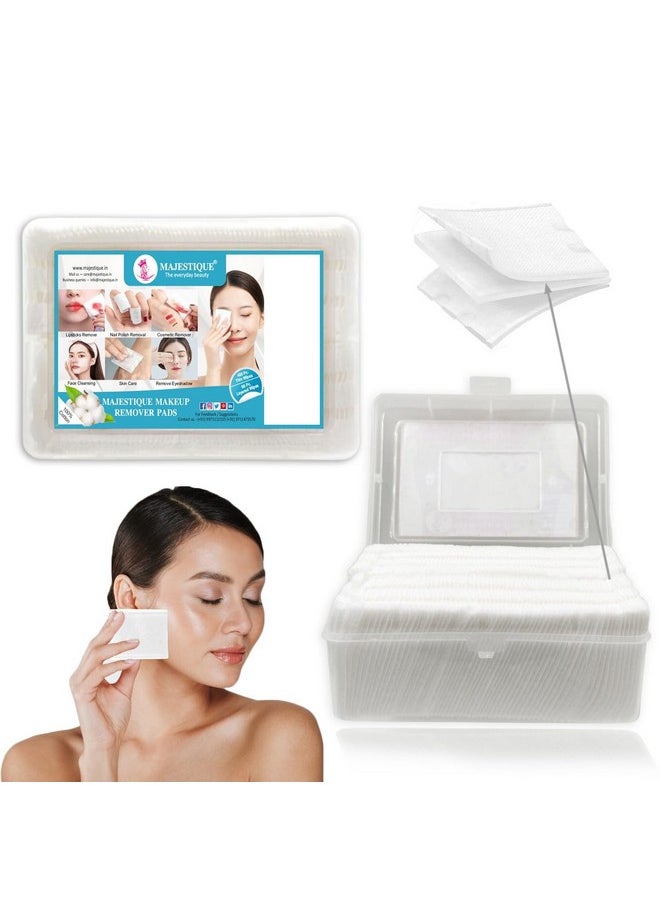 MAJESTIQUE Cotton Face Pads, Makeup Removing Cotton Wipes With Soft Touch For Eye, Face Cleansing Tissues, Pure Cotton Pad, Multifunctional, Cotton Pads For Face Toner - 460 Count / 1 Box  - Image 1