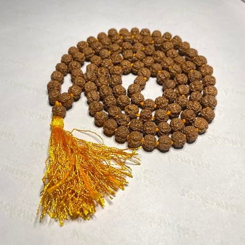 Rocksmins Rudraksha Mala 108+1 Beads (Pathri Mala/Chikna Mala) 8 mm Lab Certified Natural Original 5 Panch Mukhi for Jaap Pooja Astrology Wearing Meditation Protection Unisex (MALARUDRAKSHA-Pathri) - Image 4