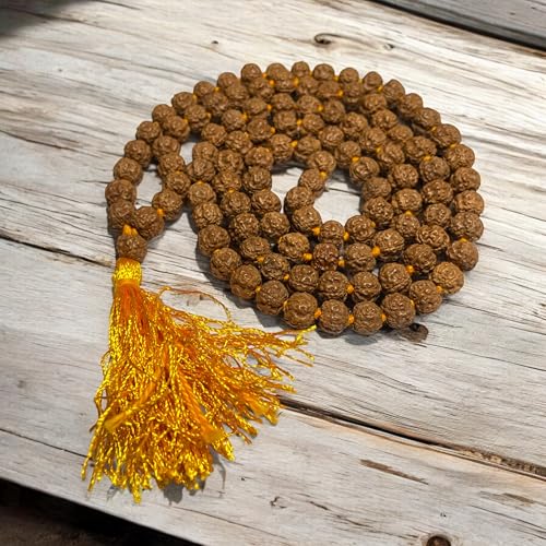 Rocksmins Rudraksha Mala 108+1 Beads (Pathri Mala/Chikna Mala) 8 mm Lab Certified Natural Original 5 Panch Mukhi for Jaap Pooja Astrology Wearing Meditation Protection Unisex (MALARUDRAKSHA-Pathri) - Image 2