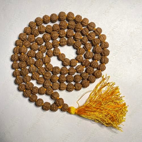 Rocksmins Rudraksha Mala 108+1 Beads (Pathri Mala/Chikna Mala) 8 mm Lab Certified Natural Original 5 Panch Mukhi for Jaap Pooja Astrology Wearing Meditation Protection Unisex (MALARUDRAKSHA-Pathri) - Image 5