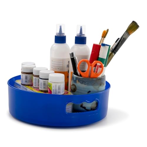 HomeWiz Multi-Purpose 360° Rotating Organizer Tray | Kitchen Accessories Items | Kitchen Organizer Rack | Kitchen Tools | Easy - Access Turntable for Spices, Storage & More | Light Blue - Image 4