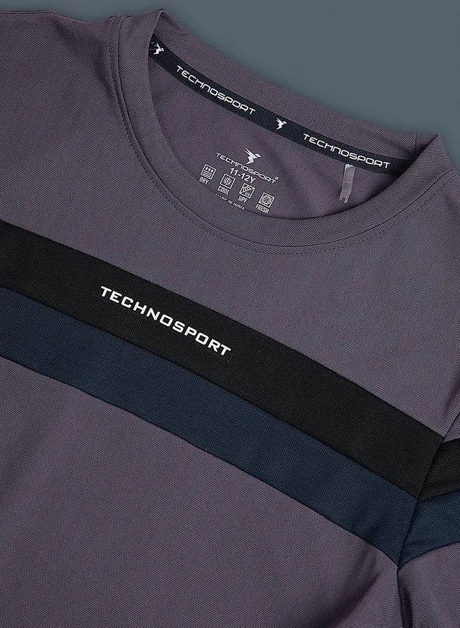 Technosport Technosport Color Block Short Sleeves Round Neck T-Shirt