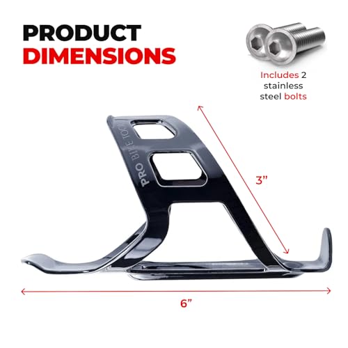Pro Bike Tool حامل زجاجة الماء للدراجة، أسود أو أبيض لامع، نظام تثبيت آمن، لا زجاجات مفقودة، خفيف الوزن وقوي، قفص زجاجة الدراجة، سريع وسهل التركيب، رائع للدراجات على الطرق والجبال - Image 3