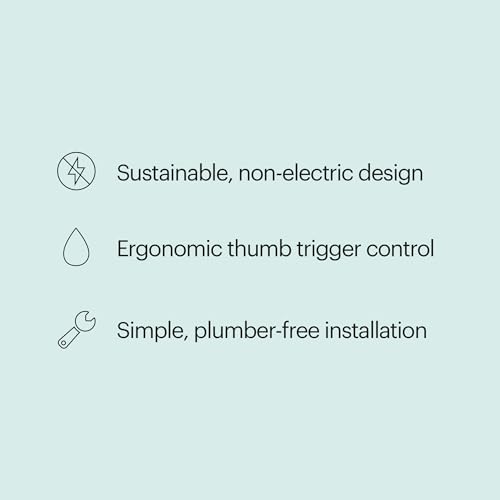 Brondell PS-91W PureSpa Essential Handheld Bidet Sprayer for Toilets, Includes Spiral Metal Hose and Holster, Ambient Temperature, White - Image 3