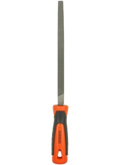BLACK+DECKER Black+Decker 200Mm 2Nd Cut Bimaterial Handle Steel Triangle File, Orange/Black - Bdht22147  - Image 1