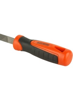 BLACK+DECKER Black+Decker 200Mm 2Nd Cut Bimaterial Handle Steel Triangle File, Orange/Black - Bdht22147  - Image 5