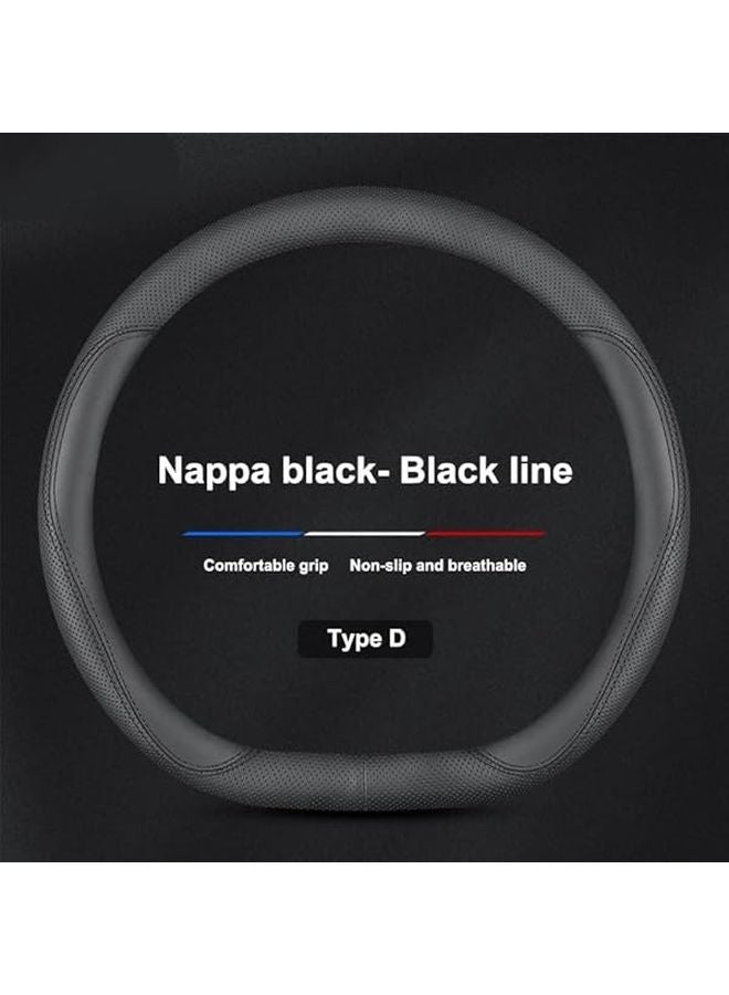 Leather Steering Wheel Cover For Acura Integra TLX MDX RDX NSX ZDX 2010 2022 Round C - Image 5